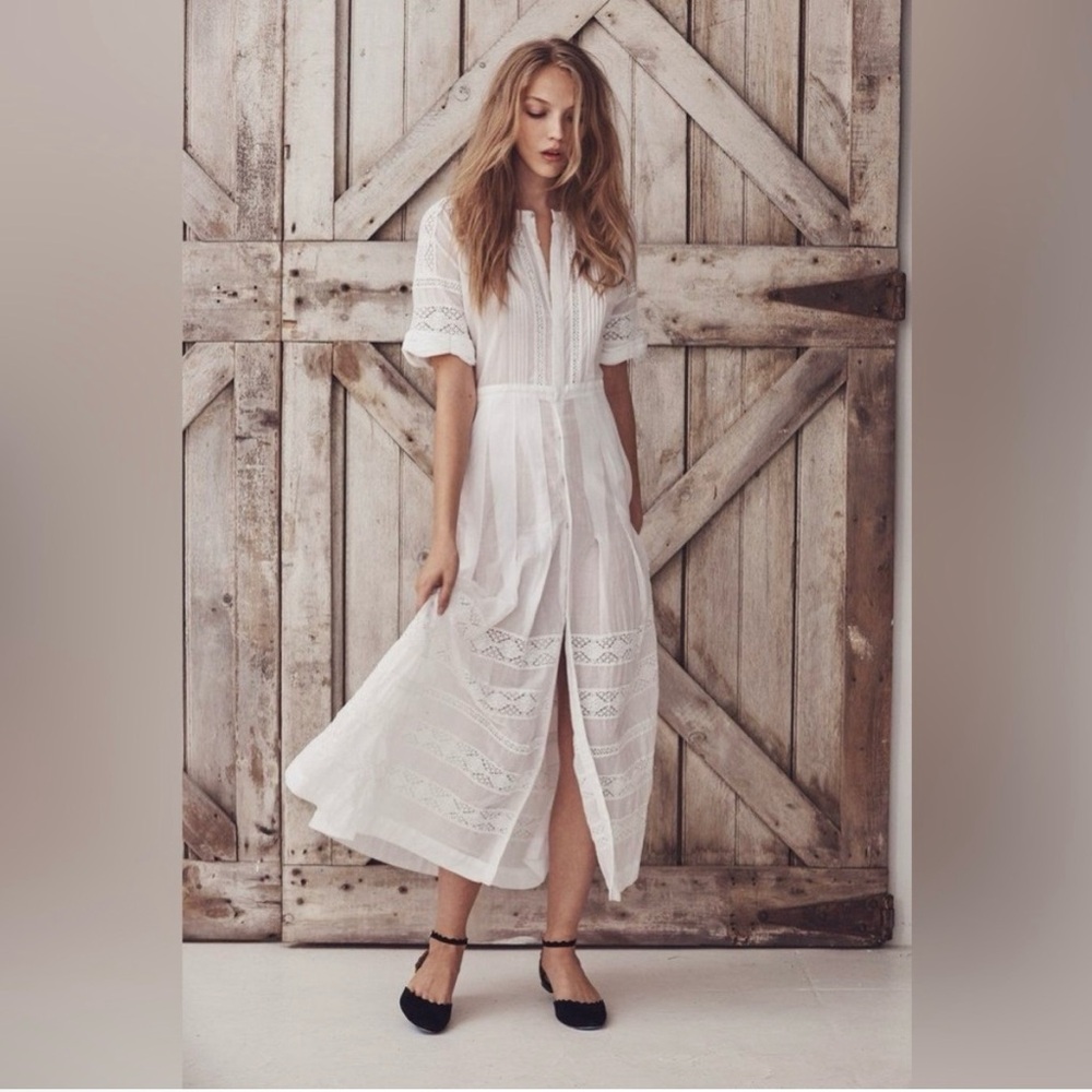 NWT LoveShackFancy Edie maxi white cottagecore dress